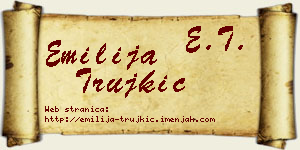 Emilija Trujkić vizit kartica